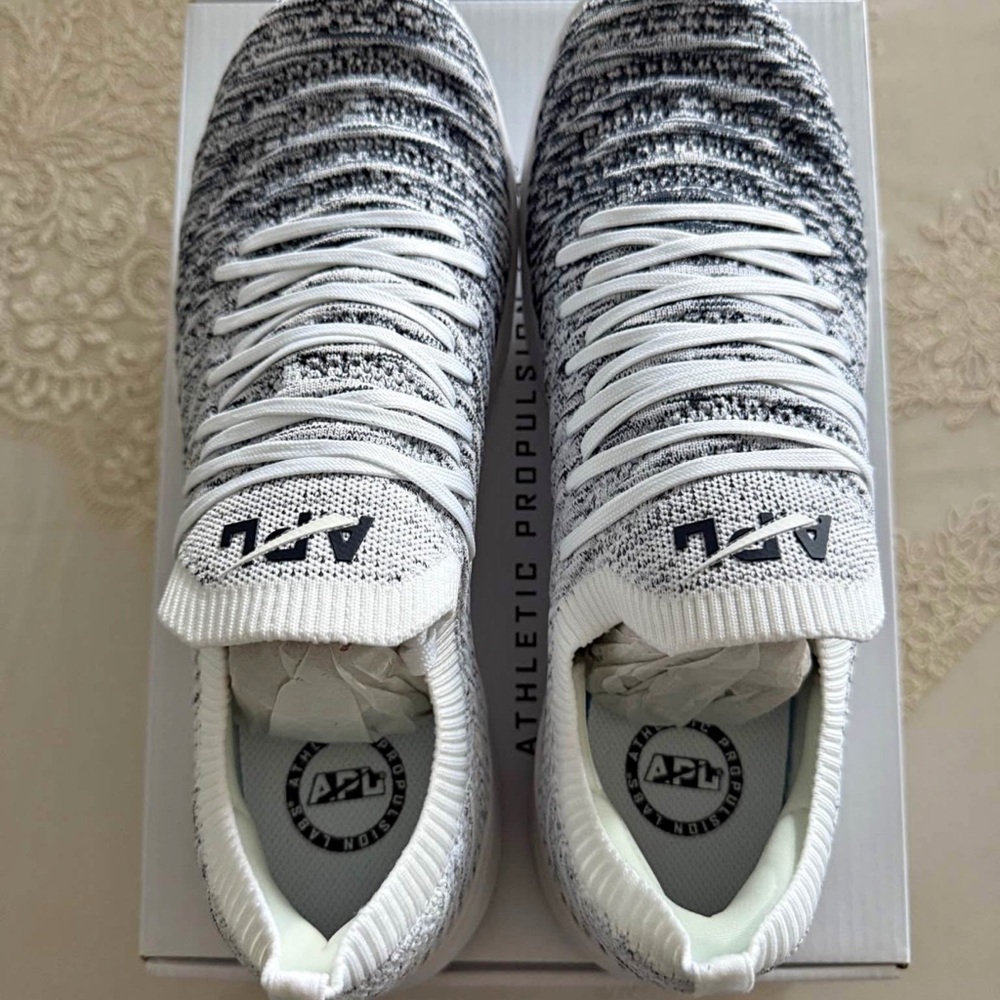 APL TechLoom Wave White and Gray Sneakers